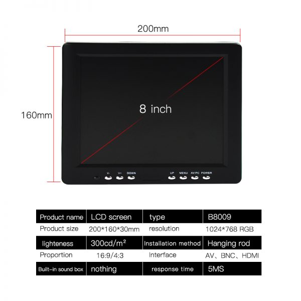 LCD-8Inch ال سی دی ۸ اینچ مخصوص لوپ (میکروسکوپ)