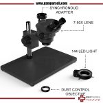 لوپ ۳ چشم (میکروسکوپ)  7050TVP-4KC1 برند Kailiwei  و iTools - Image 6