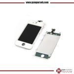 گلس تاچ آیفون 4.4S رنگ سفید مناسب تعمیر ال سی دی موبایل