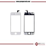 گلس تاچ آیفون 5 رنگ سفید مناسب تعمیر ال سی دی موبایل