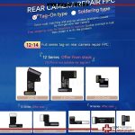 فلت دوربین آیفون برند JC سری کامل - Rear Camera Repair Fpc Tag-on - Image 3