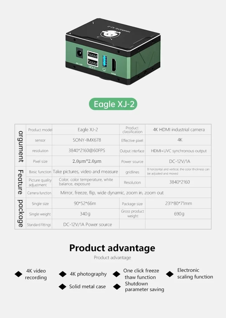 دوربین میکروسکوپ Eagle XJ-2 برند Ma Ant